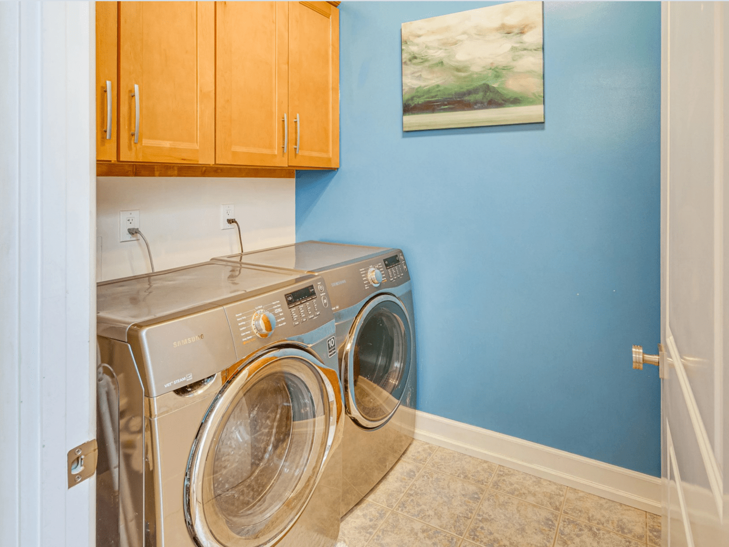 Full-sized in-home laundry — essential for long-term family stays.r
