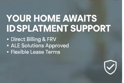 Support banner for displaced policyholders offering direct billing, flexible lease terms, and Fair Rental Value assessments in Newbury Park.