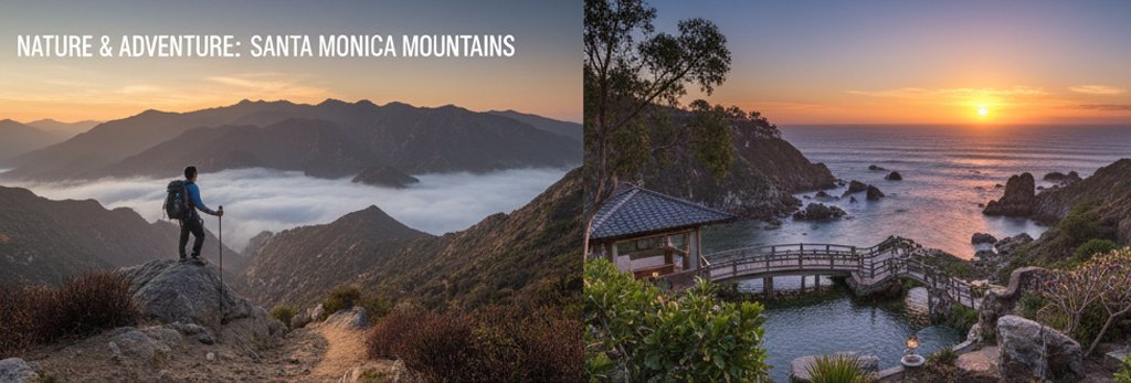 A traditional red Japanese bridge crossing a serene pond surrounded by lush green gardens and flowers