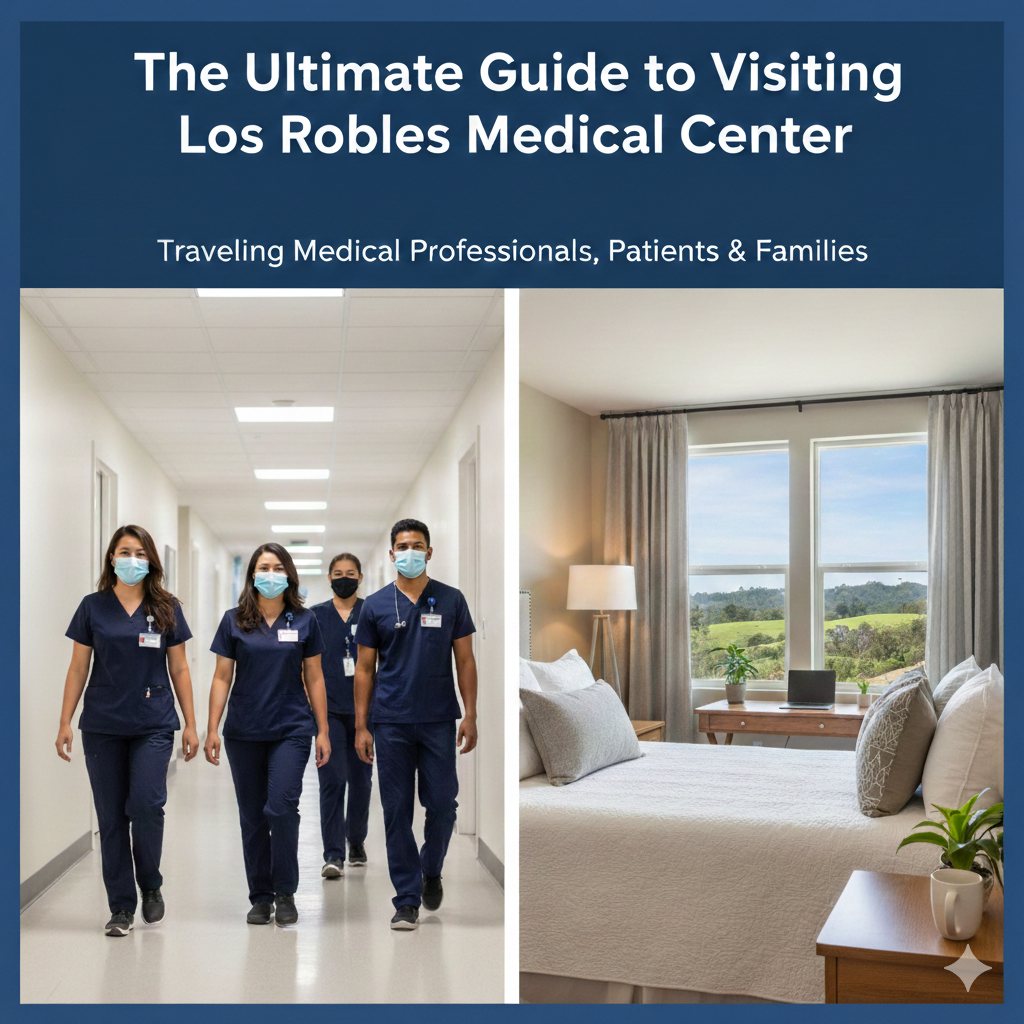 Peaceful Los Robles Medical Center housing for patients and traveling nurses.
