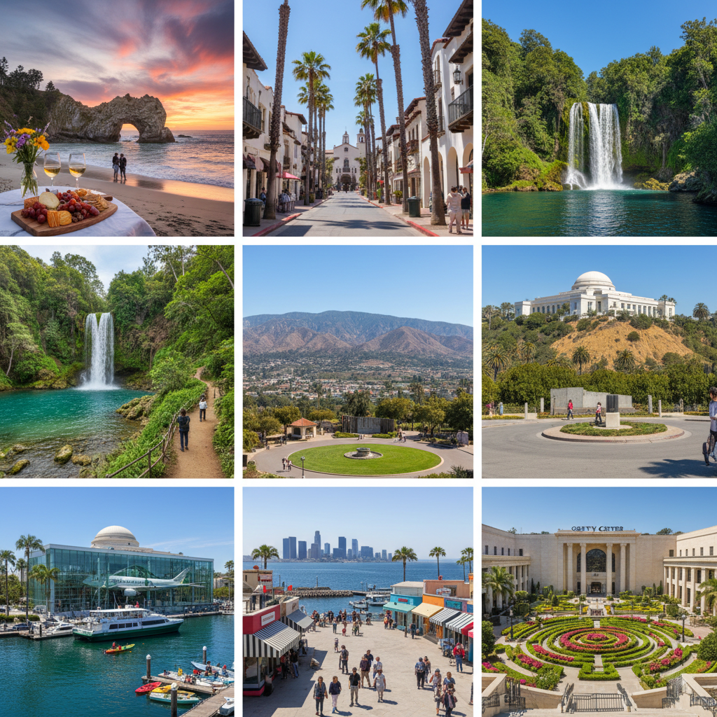 southern california day trip destinations collage