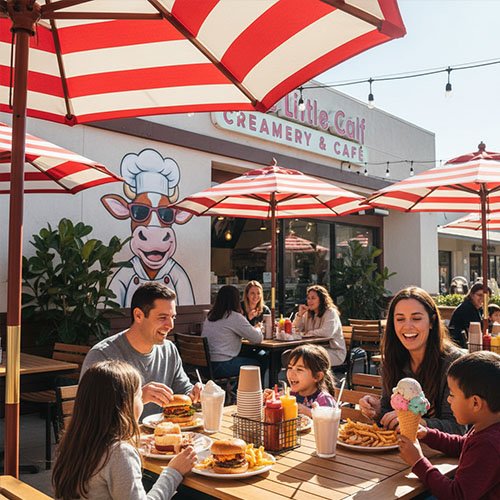 best lunch in Thousand Oaks for families at Little Calf